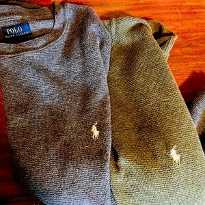 Two Men’s Polo Ralph Lauren Long Sleeve Henley Shirts